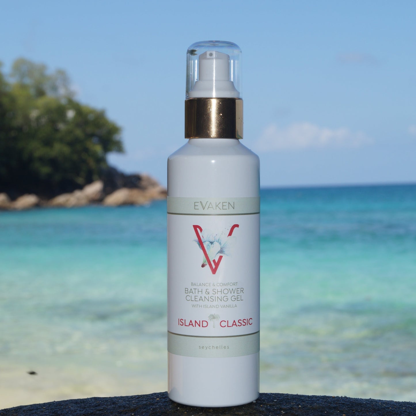 Bath & Shower Cleasing Gel with Island Vanilla.